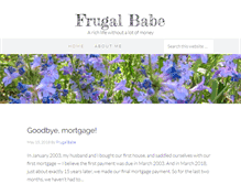 Tablet Screenshot of frugalbabe.com